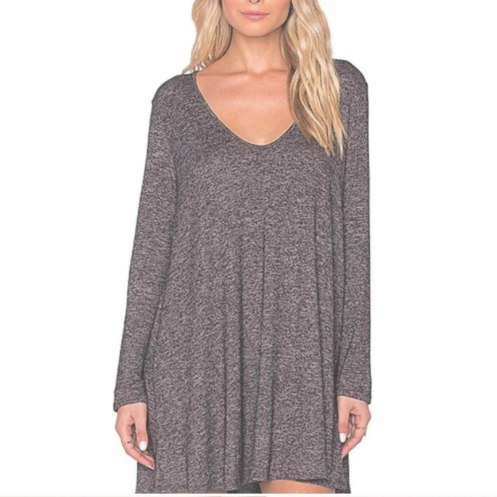 Free People Super Deep Vee Swing thermal tunic
